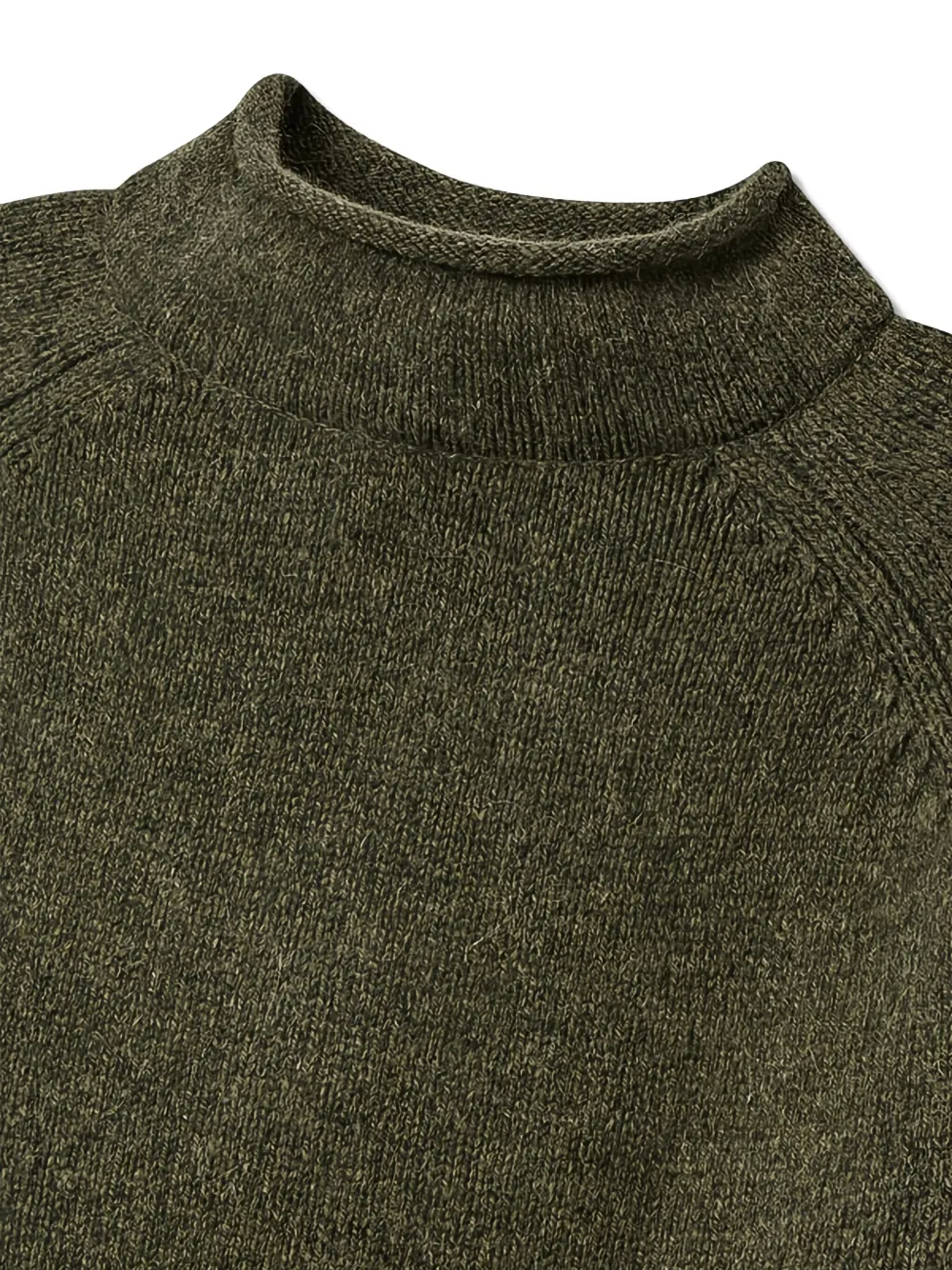 Man On The Boon. Turtleneck Jumper In Green