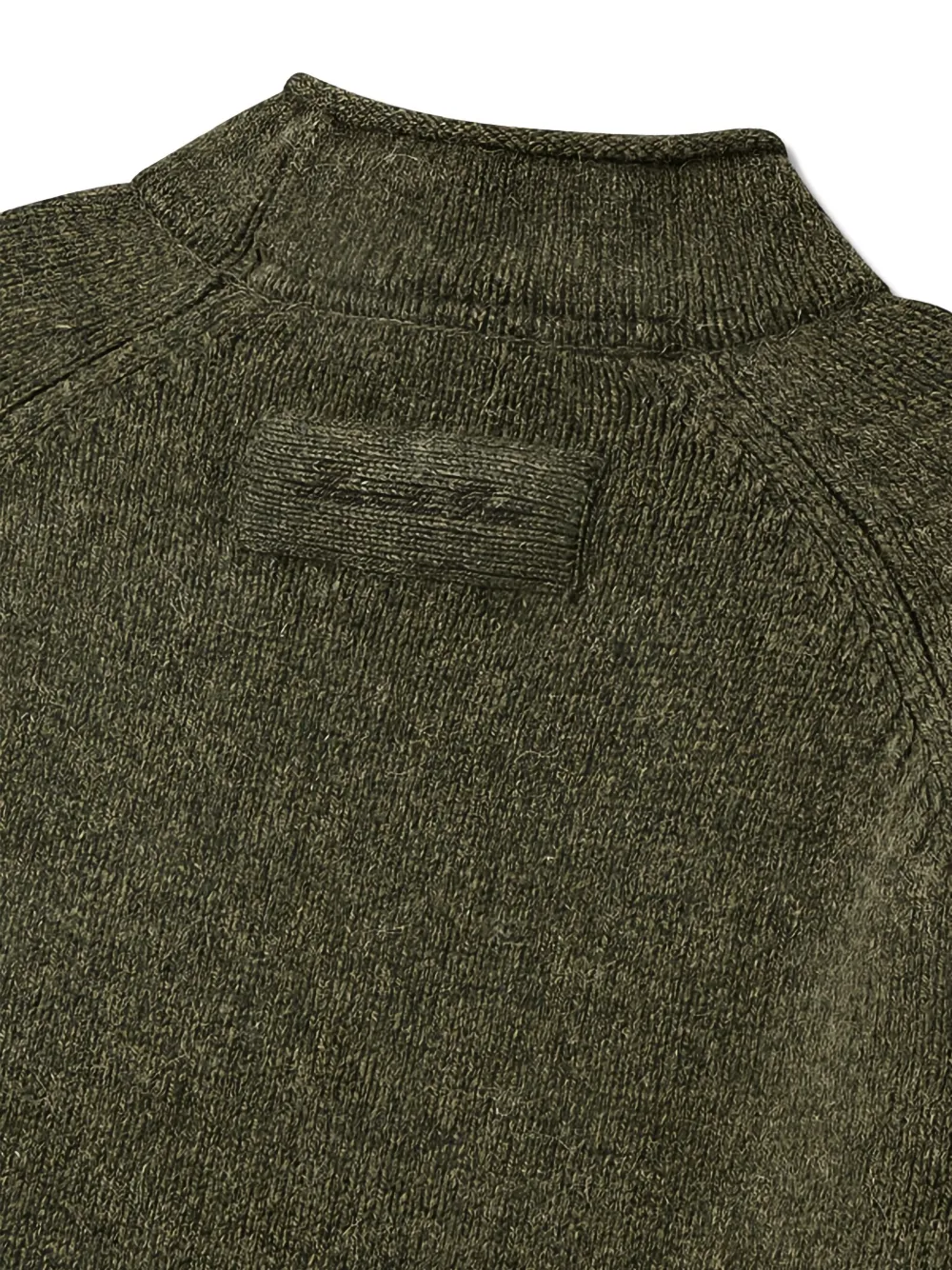 Man On The Boon. Turtleneck Jumper In Green