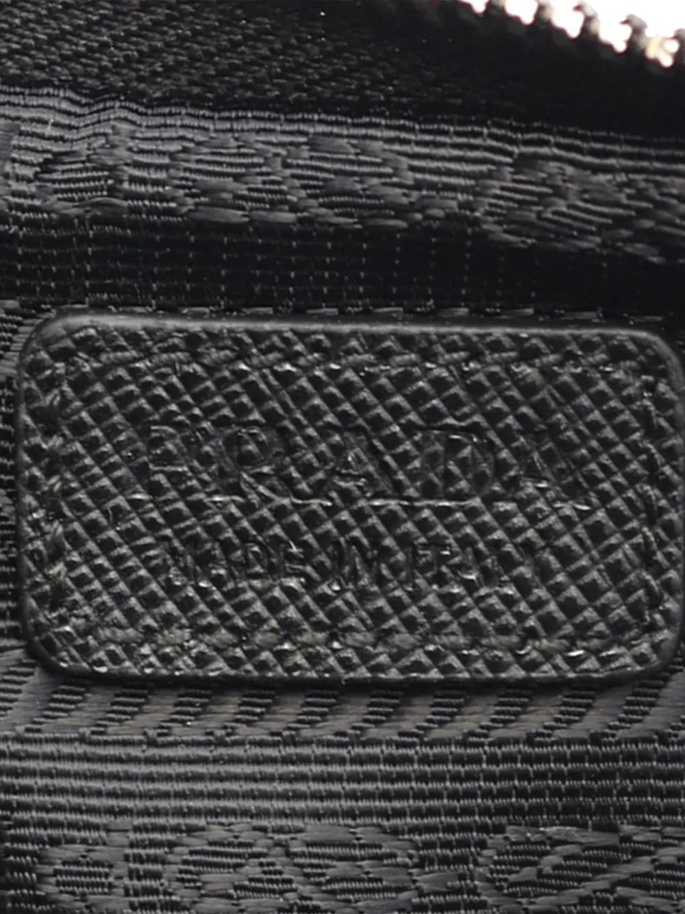 Pre-owned Prada 2013-2025 Re-nylon And Saffiano Smartphone Crossbody Bag In Black