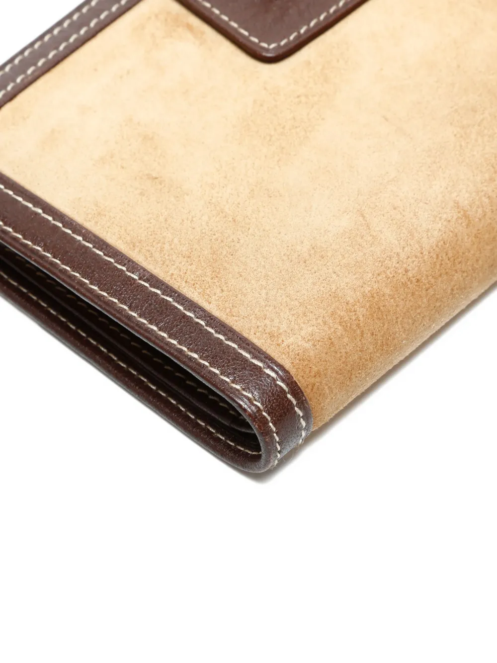 Pre-owned Loewe 1990s Anagram Stitched Wallet In Neutral