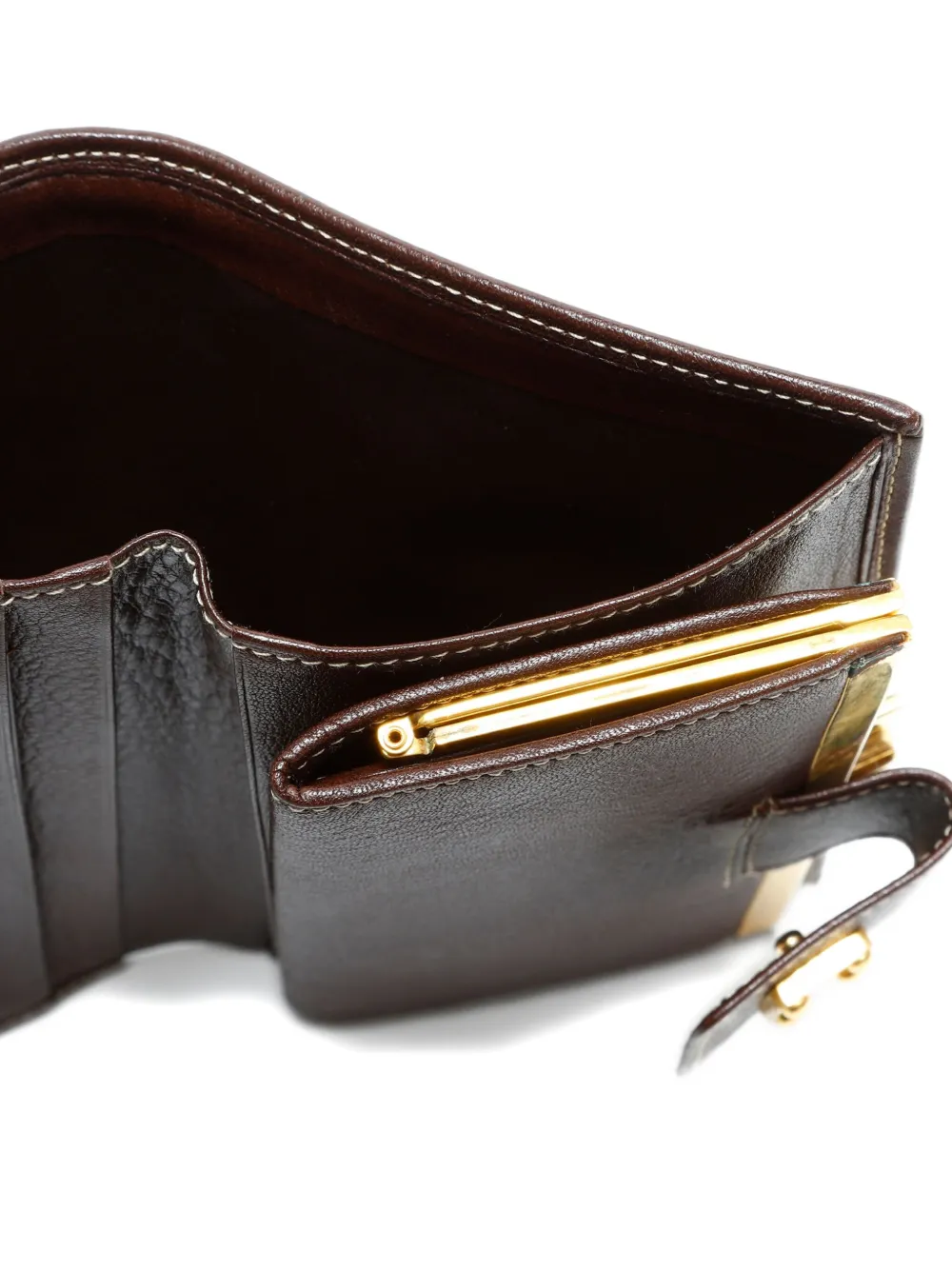 Pre-owned Loewe 1990s Anagram Stitched Wallet In Neutral