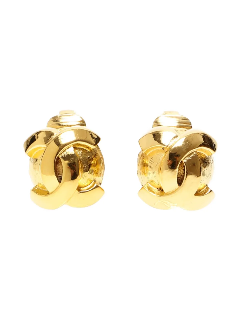 CHANEL Pre-Owned 1971-1980 ココマーク イヤリング - ゴールドトーン CHANEL Pre-Owned 1971-1980 ココマーク イヤリング - ゴールドトーン