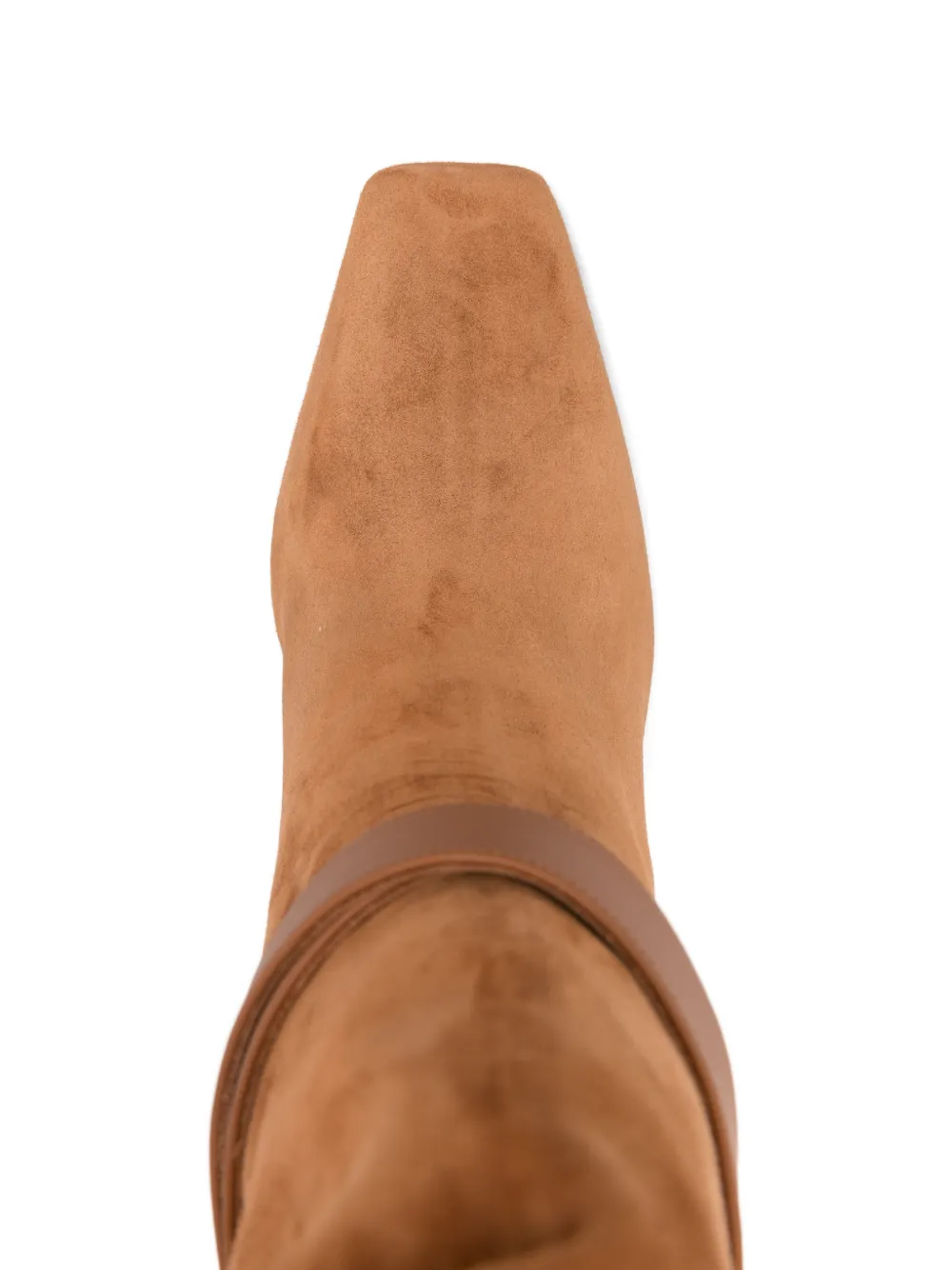 Ferragamo 90 mm knielaarzen met gespbandje Bruin