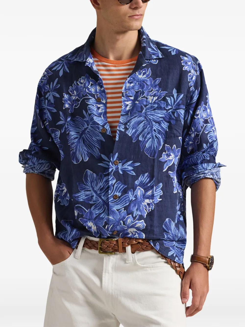 Polo Ralph Lauren Overhemd met bloemenprint Blauw