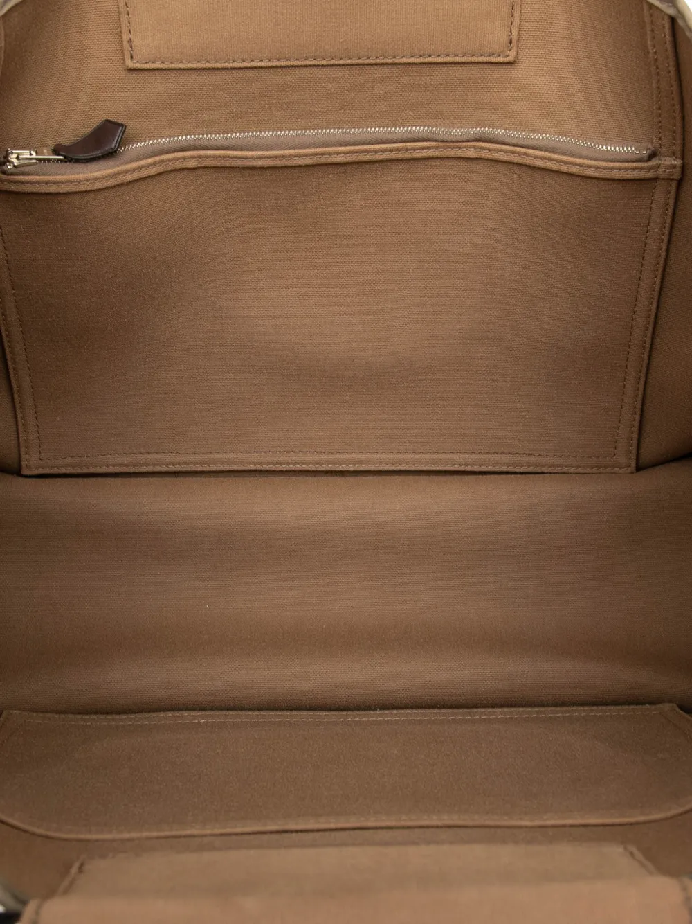 HERMES Pre-owned 2009 Toile Cabag Elan Pm Satchel In Brown