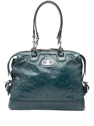 Celine Pre-Owned 2015 バイカラーラムスキン ソロ クラッチバッグ