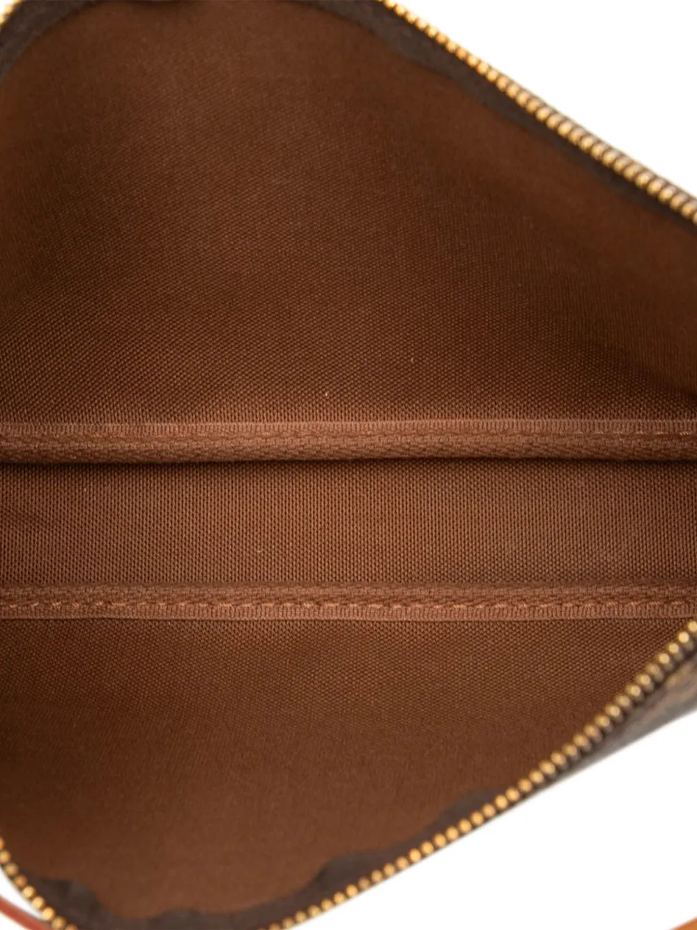 Pre-owned Louis Vuitton 1999 Monogram Pochette Accessoires Shoulder Bag In Brown