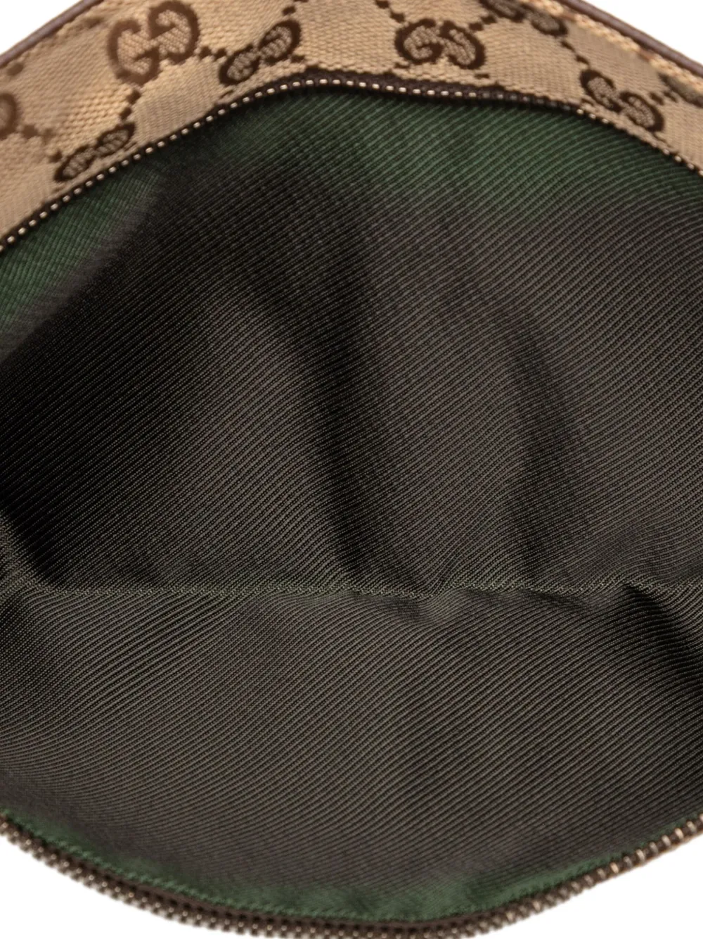 Pre-owned Gucci 2000-2015 Gg Canvas Double Pocket Belt Bag In Brown