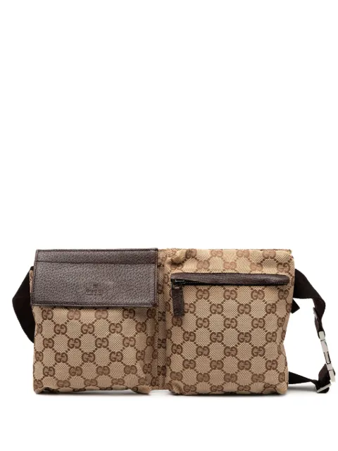 Gucci Pre-Owned 2000-2015 GG Canvas Double Pocket belt bag