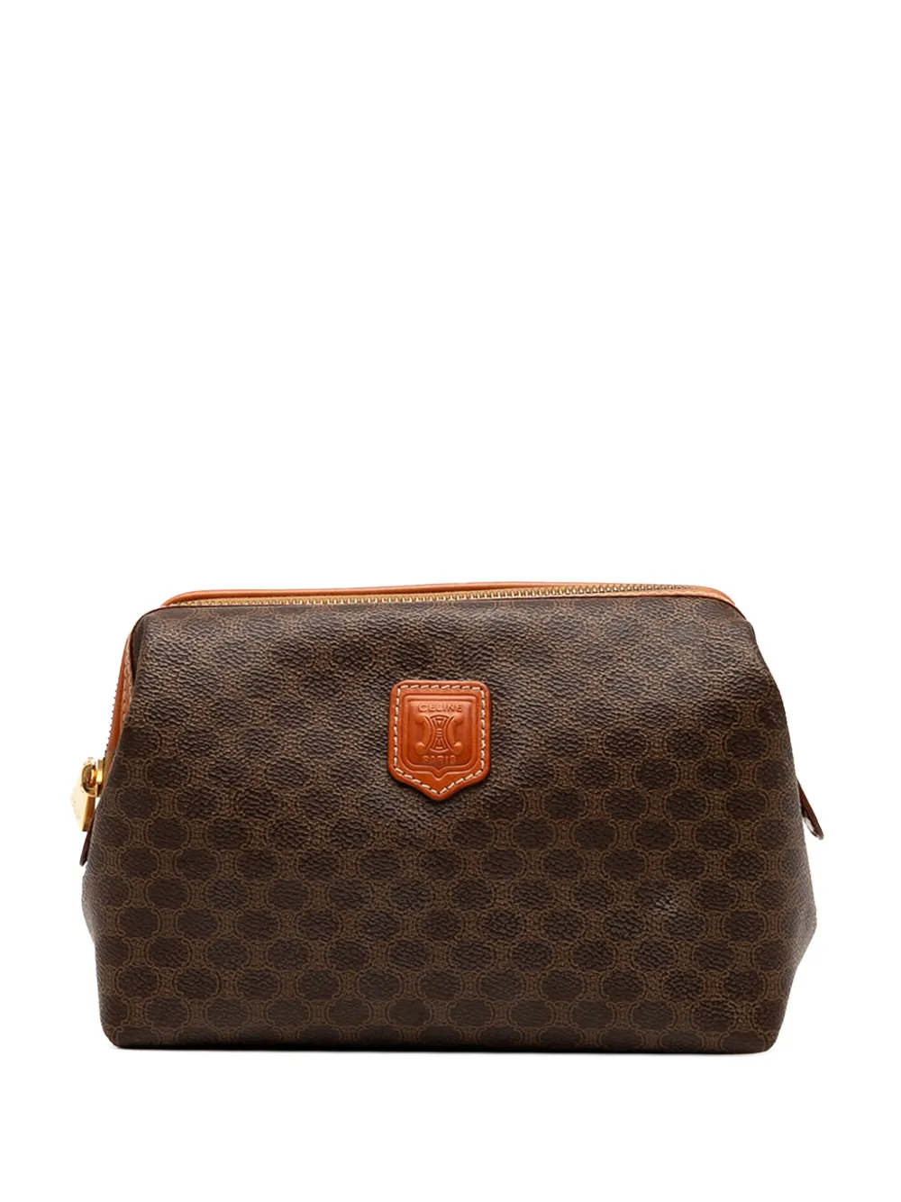 Celine Pre-Owned 1998 Macadam Coated Canvas pouch - ブラウン Celine Pre-Owned 1998 Macadam Coated Canvas pouch - ブラウン