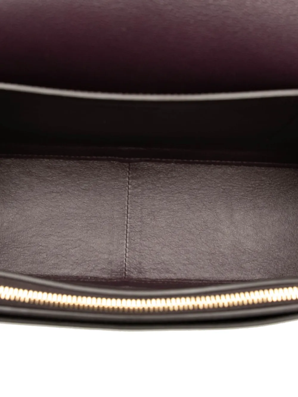 CELINE Pre-owned 2019 Medium Shiny Smooth Calfskin Frame Shoulder Bag In Brown