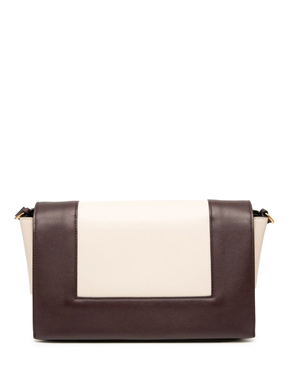 CELINE Pre-owned 2019 Medium Shiny Smooth Calfskin Frame Shoulder Bag In Brown