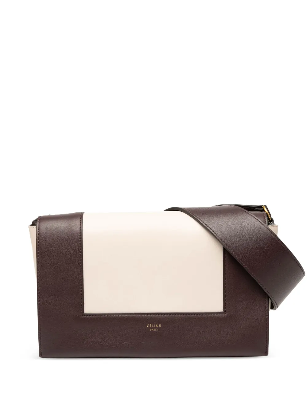 Celine Pre-Owned 2019 Medium Shiny Smooth Calfskin Frame shoulder bag | Brown | Image 1