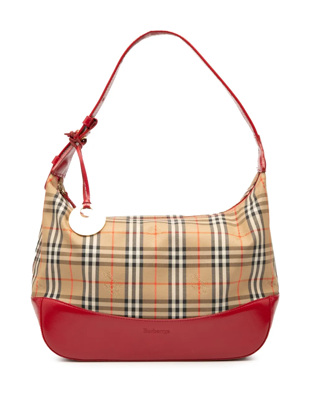 Burberry Pre-Owned 20th Century ヘイマーケット チェック キャンバス ショルダーバッグ - ブラウン