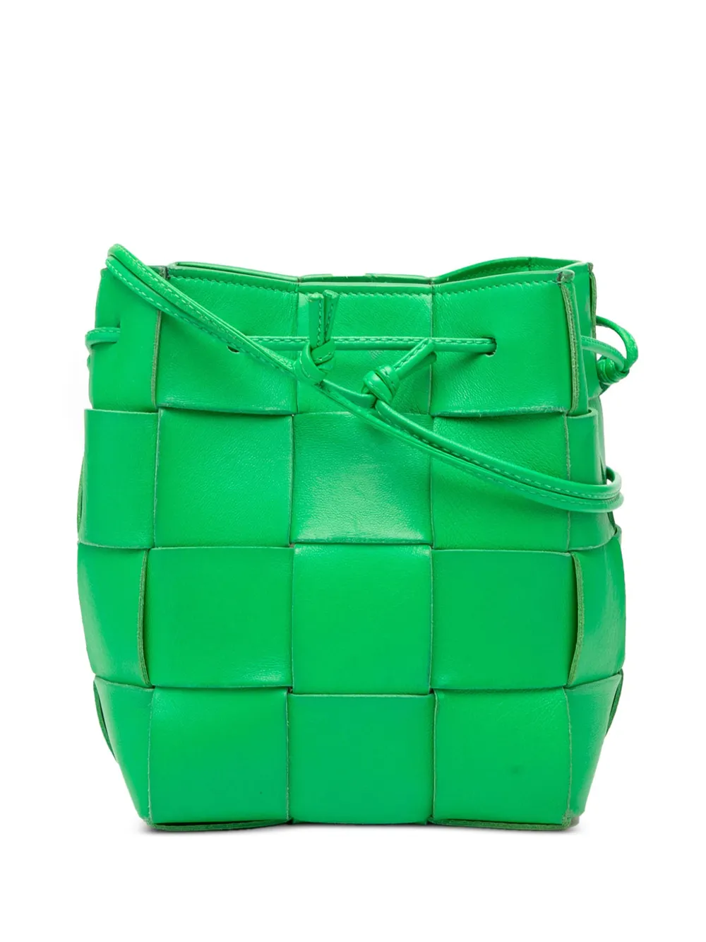 Bottega Veneta Pre-Owned 2012-2025 スモール ナッパ マキシ イントレチャート カセット バケットバッグ Bottega Veneta Pre-Owned 2012-2025 スモール ナッパ マキシ イントレチャート カセット バケットバッグ