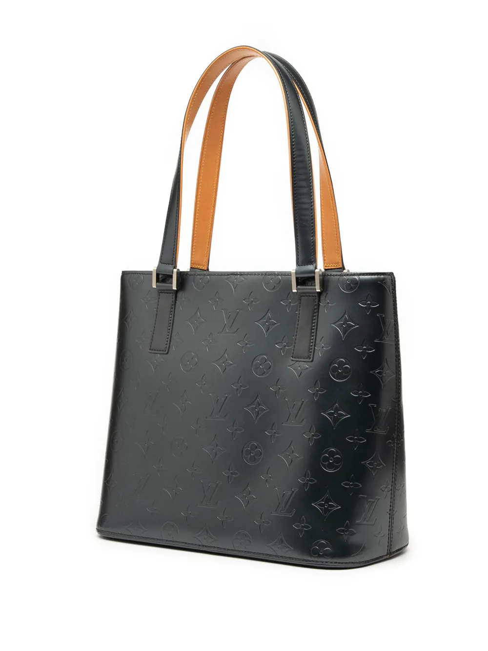 Pre-owned Louis Vuitton 2002 Monogram Mat Stockton Tote Bag In Blue