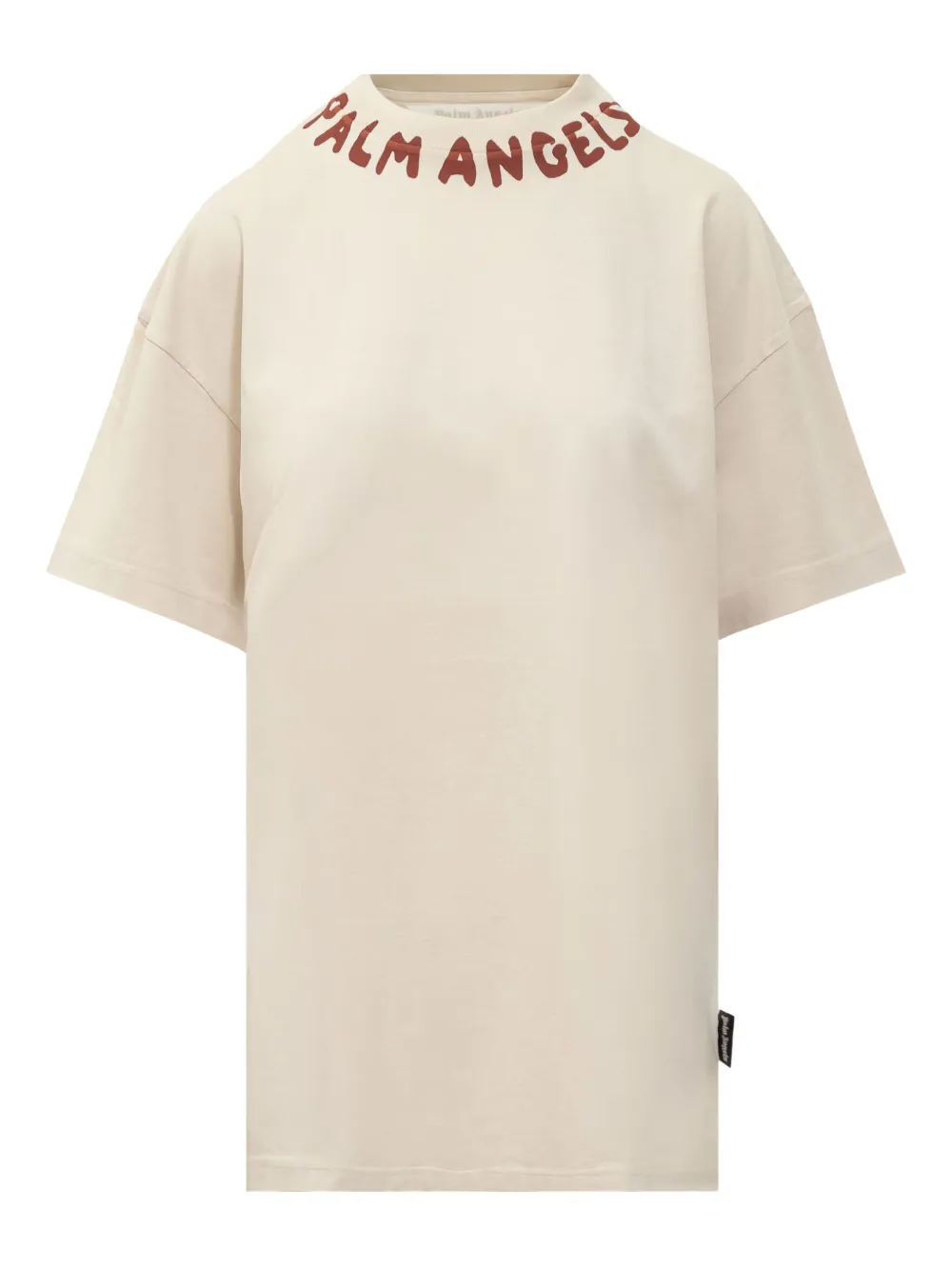 Palm Angels T-shirt in cotone con logo - Toni neutri
