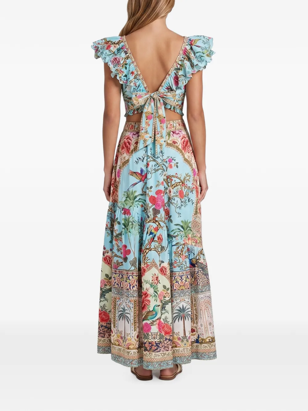 Camilla Top met V-hals Blauw