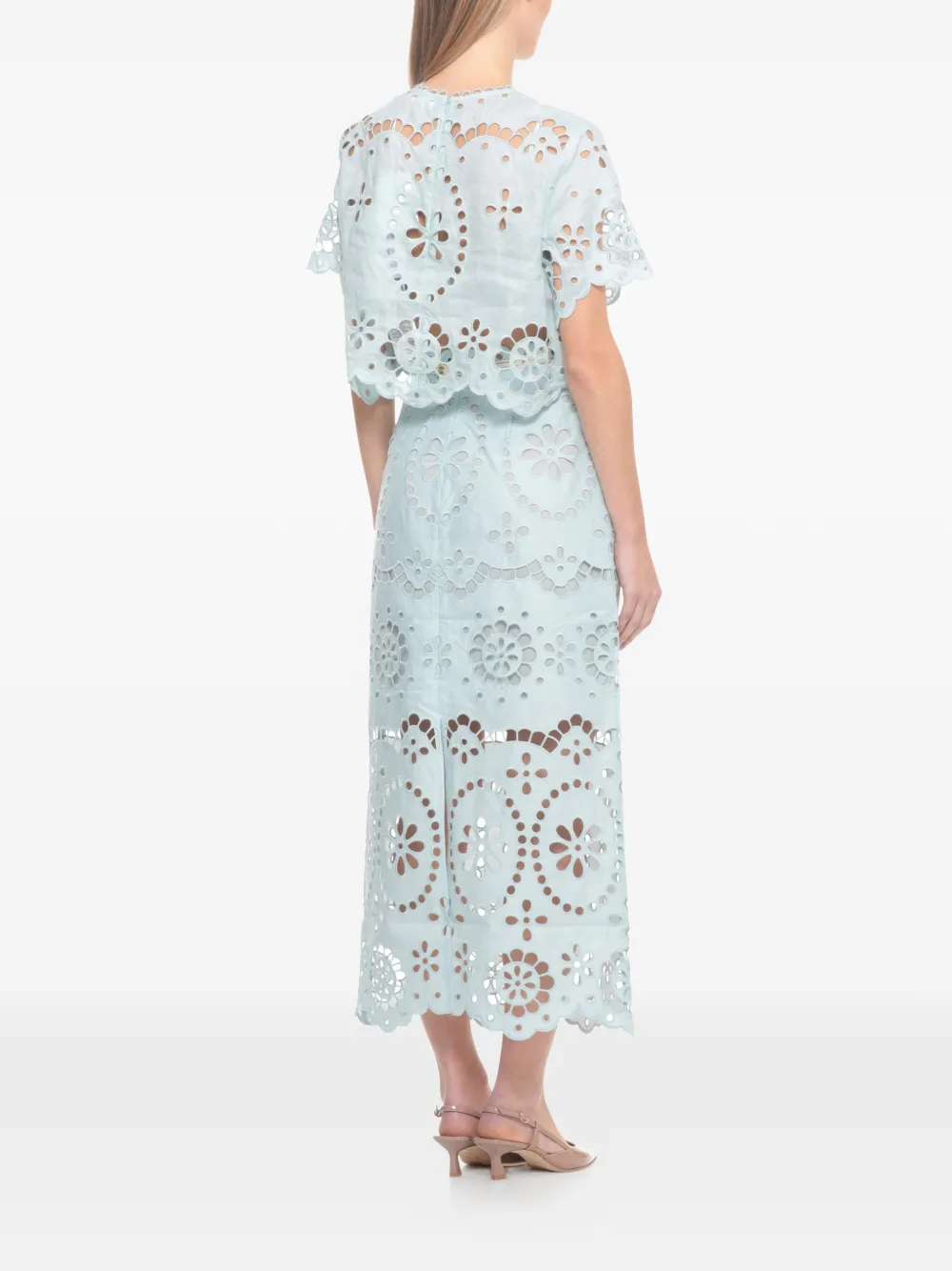 ZIMMERMANN Awaken blouse met borduurwerk Blauw