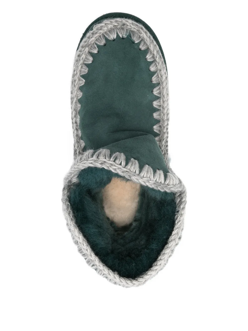 Mou 18 suède laarzen met stiksel Groen