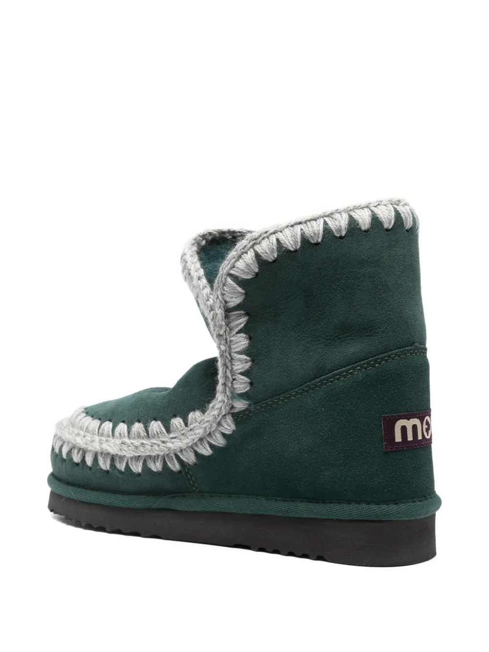 Mou 18 suède laarzen met stiksel Groen