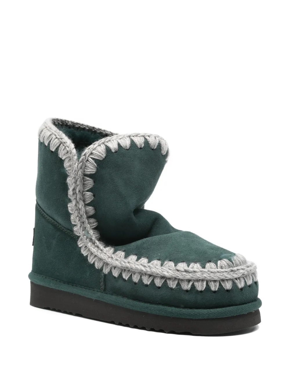 Mou 18 suède laarzen met stiksel Groen