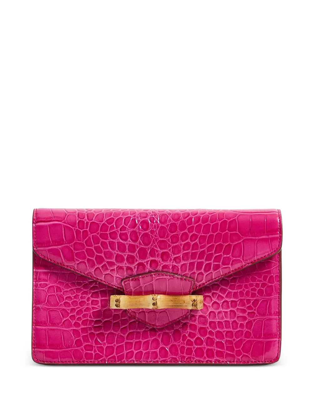 Pamela Munson The Jackie clutch met krokodillen-reliëf - Roze