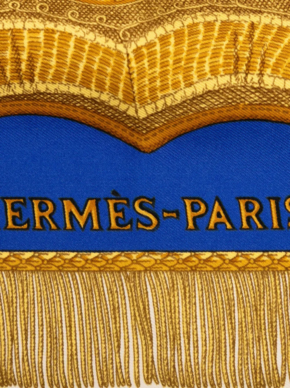 Pre-owned Hermes 20th Century Poste Et Cavalerie Silk Scarf 90 Scarves In White