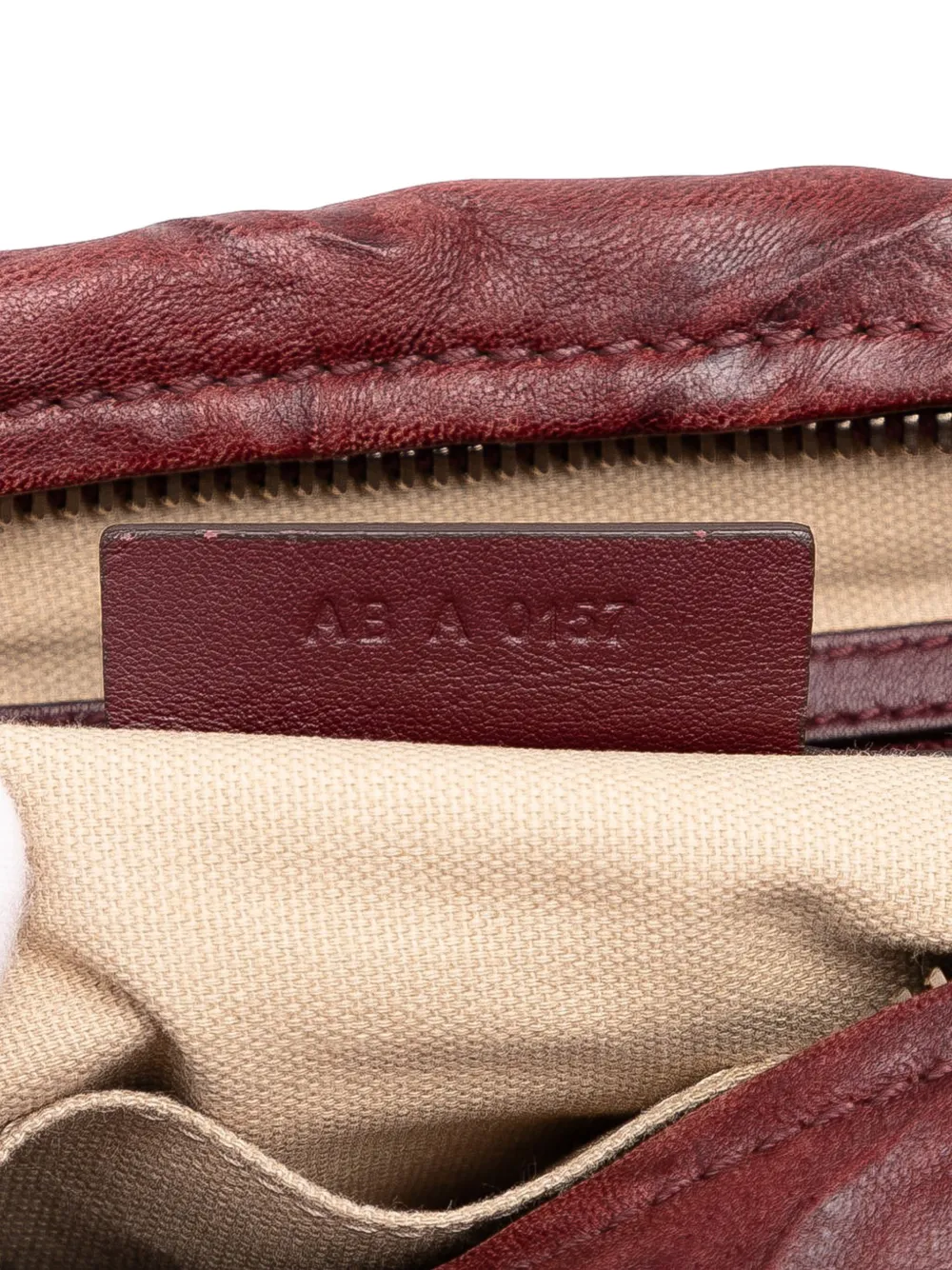 Pre-owned Givenchy 2017 Medium Wrinkled Sheepskin Pandora Satchel In Red