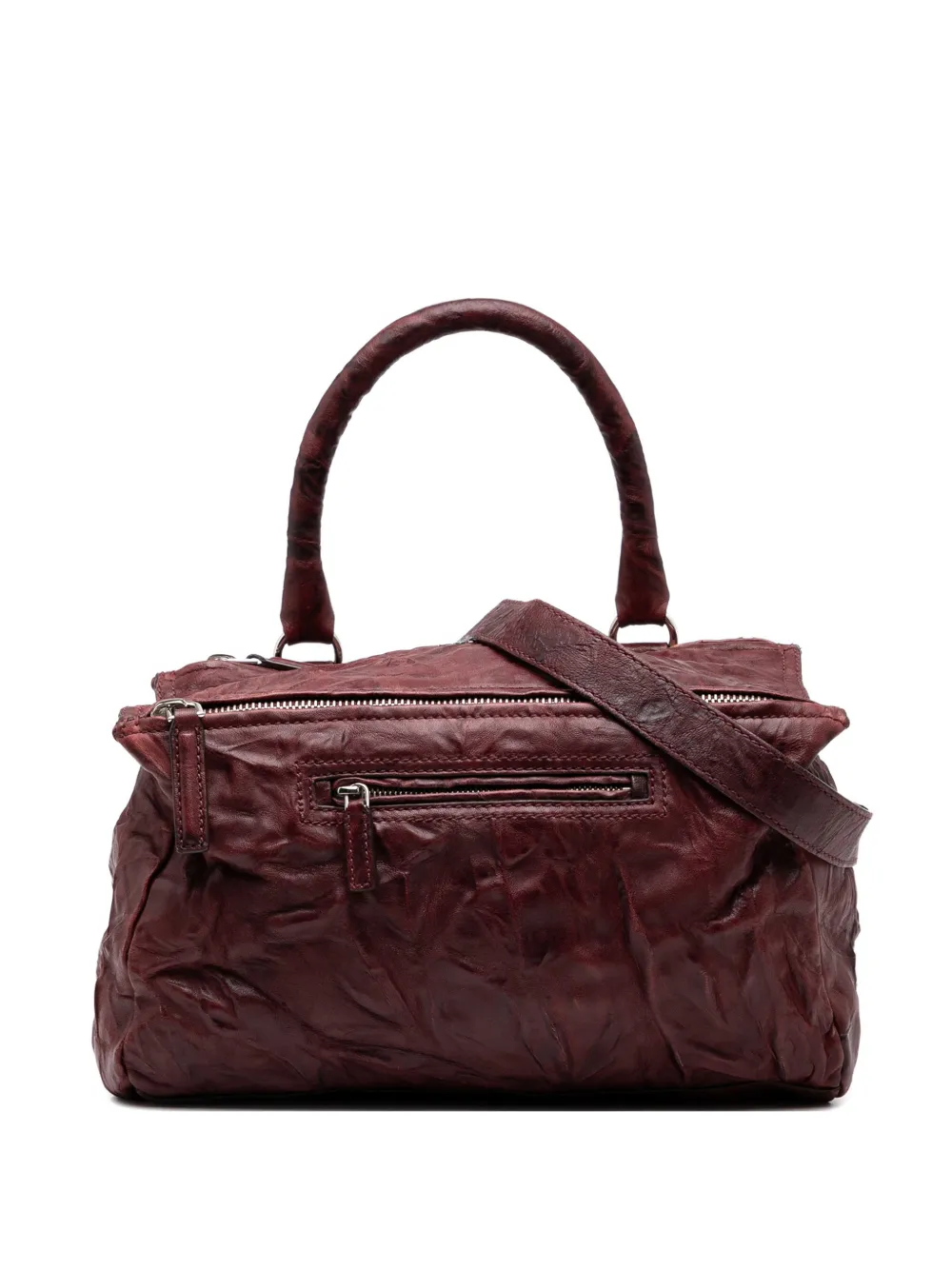 Givenchy Pre-Owned 2017 Medium Wrinkled Sheepskin Pandora satchel | Red | Image 1