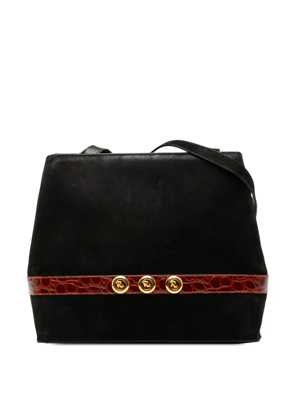 Ferragamo Pre-Owned 2000-2010 スエード ショルダーバッグ - ブラック