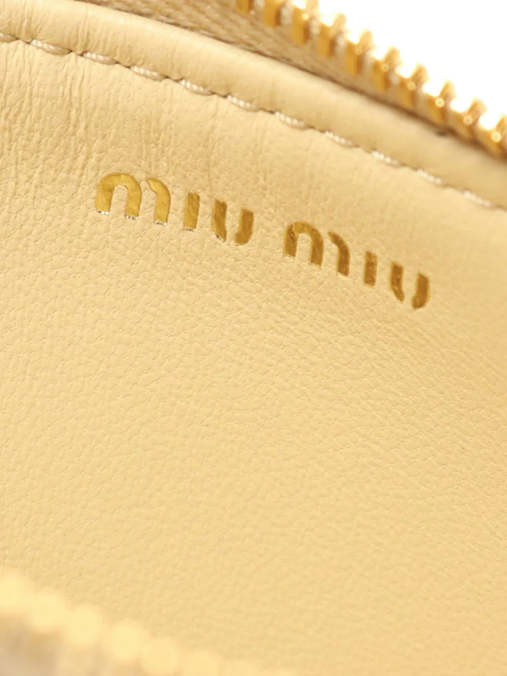 MIU MIU Pre-owned 2010 Leather Matelasse Card Holder In Brown