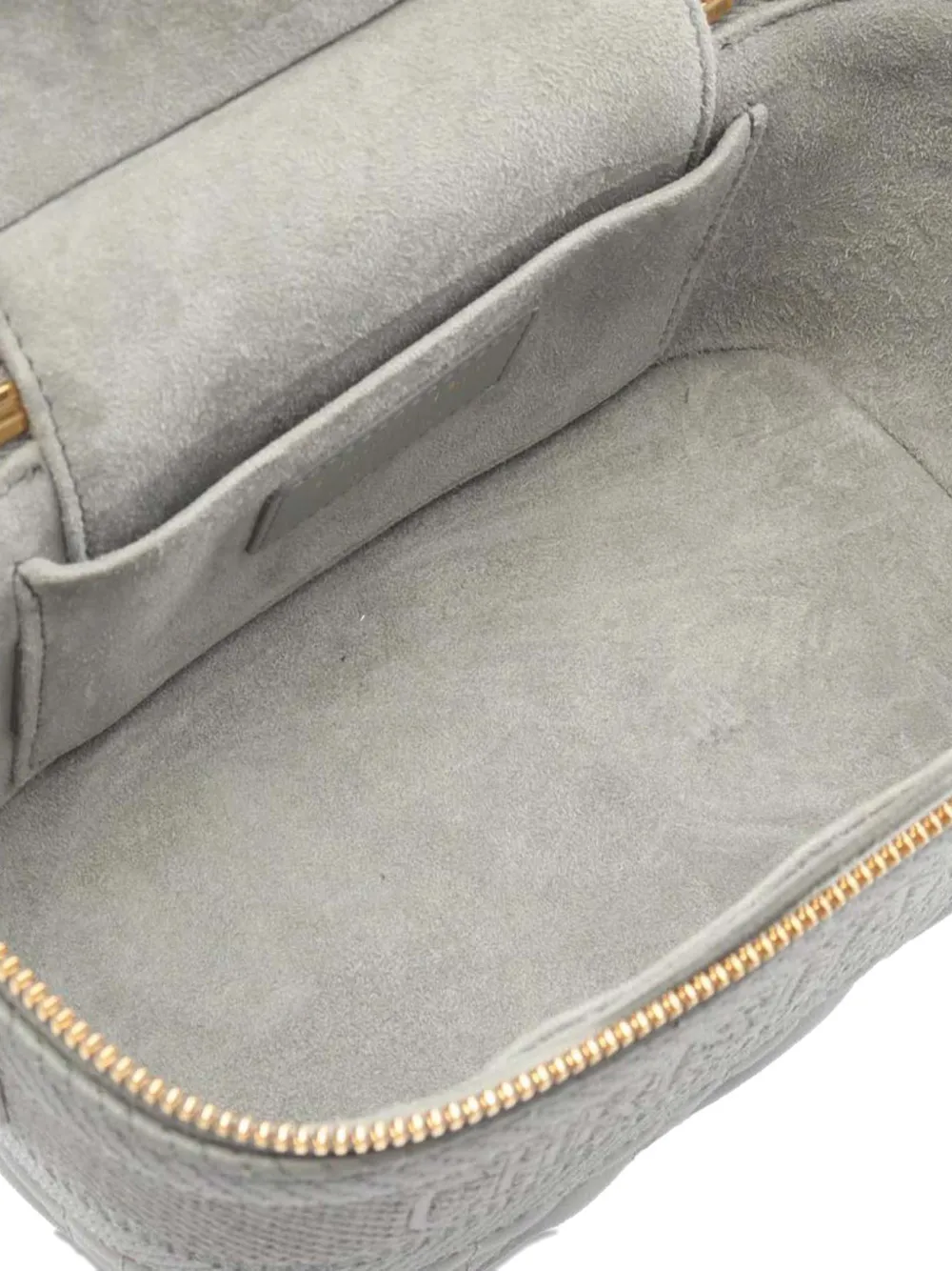 DIOR Pre-owned 2021-2025 Small Leather Cannage Travel Vanity Case Satchel In Green