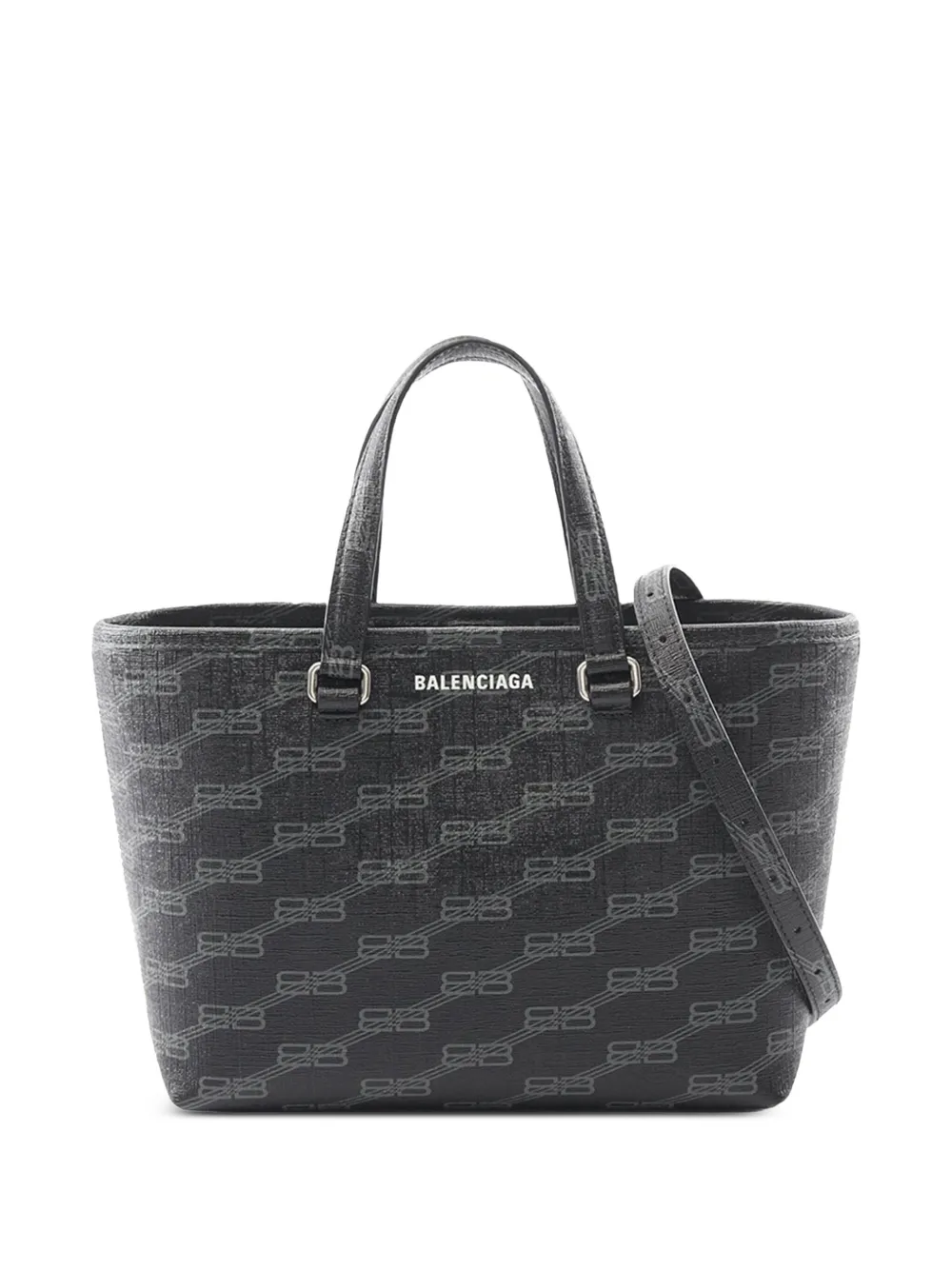 Balenciaga Pre-Owned 2010-2025 Small Coated Canvas Signature Shopper handbag | Black | Image 1