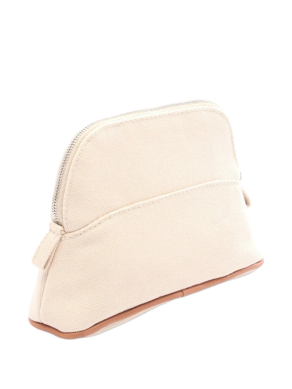 Pre-owned Hermes 2000-2025 Mini Canvas Bolide 15 Pouch In Brown