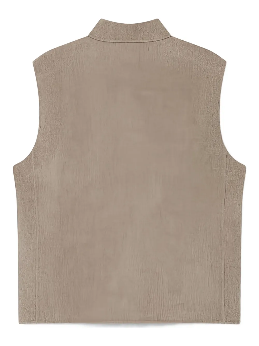 Man On The Boon. Zip Vest In Gray