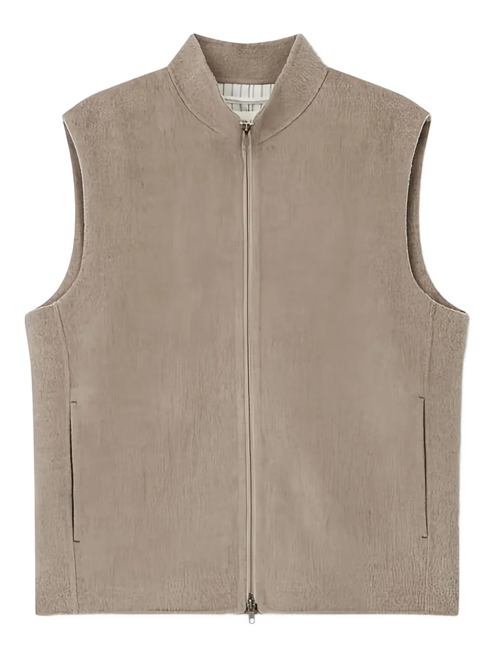 Man On The Boon. Zip Vest In Gray
