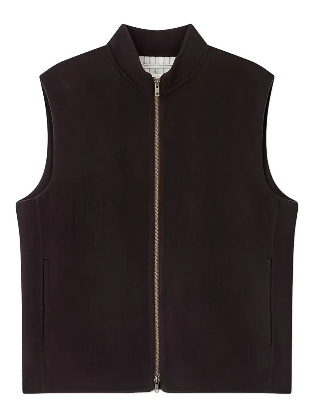 Man On The Boon. Zip-up Vest In Black