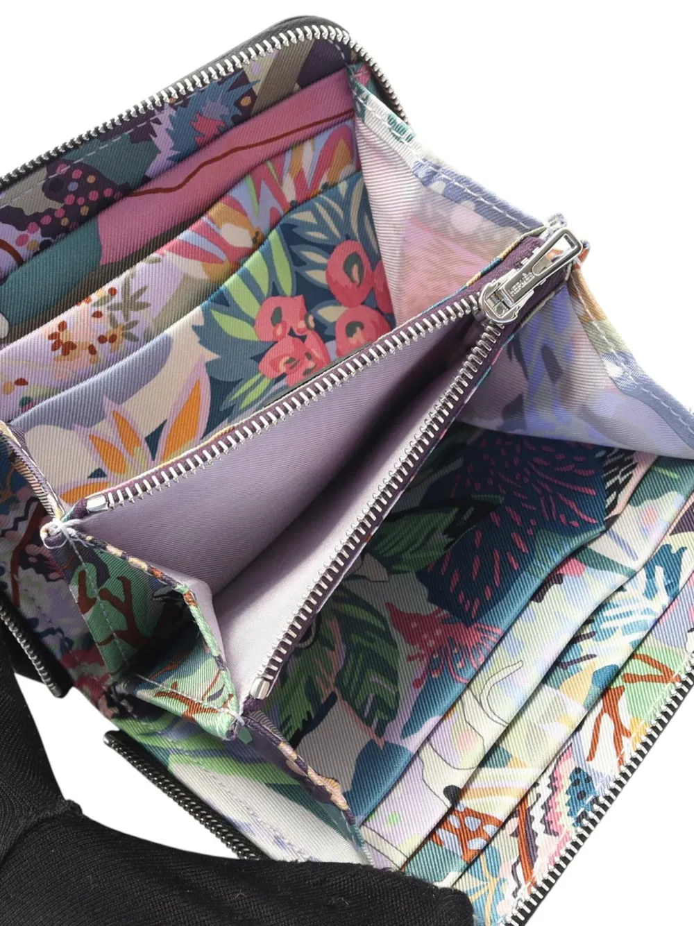 Pre-owned Hermes 2024 Epsom Silk Azap Zip Compact Wallet Small Wallets In Black