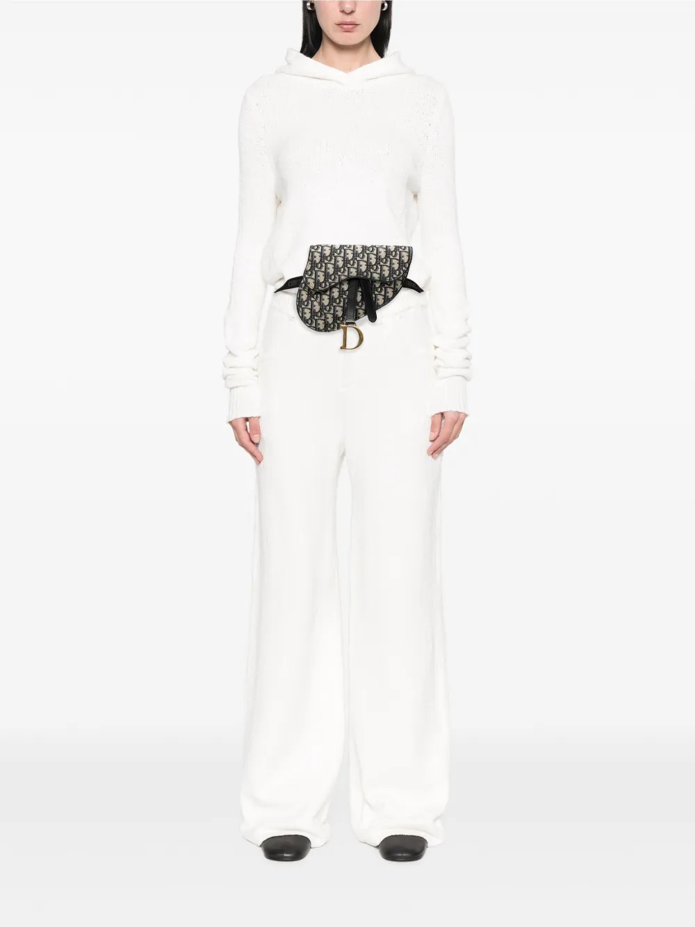 DIOR Pre-owned 2019 Oblique Canvas Saddle Belt Bag In Blue