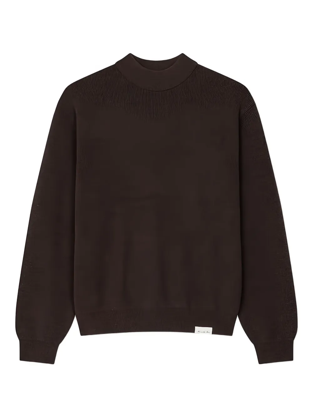 Man On The Boon. Mock Neck Sweater In Brown