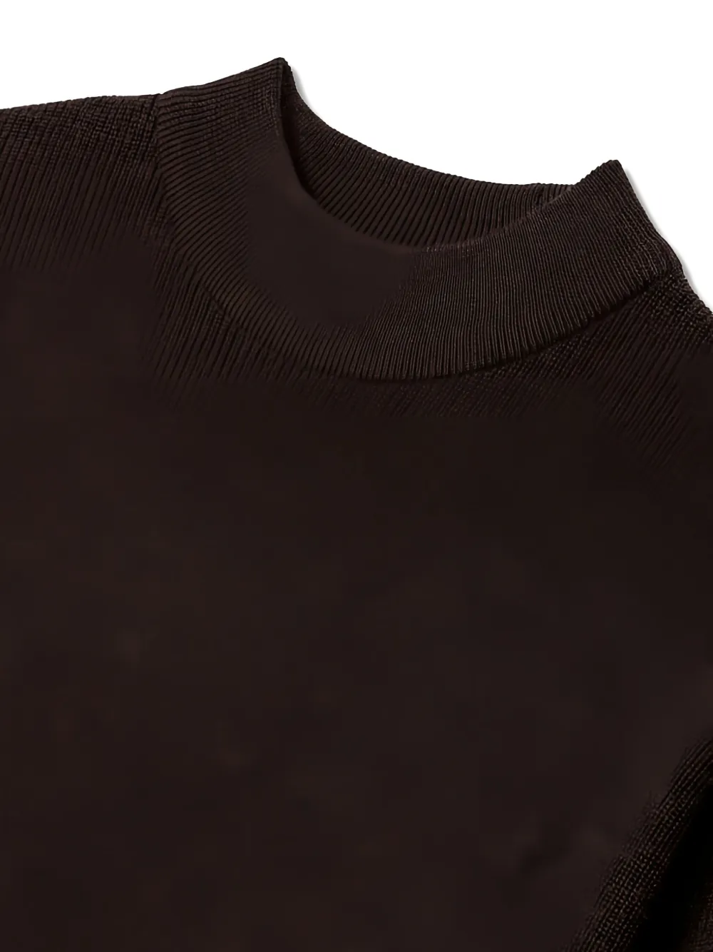 Man On The Boon. Mock Neck Sweater In Brown