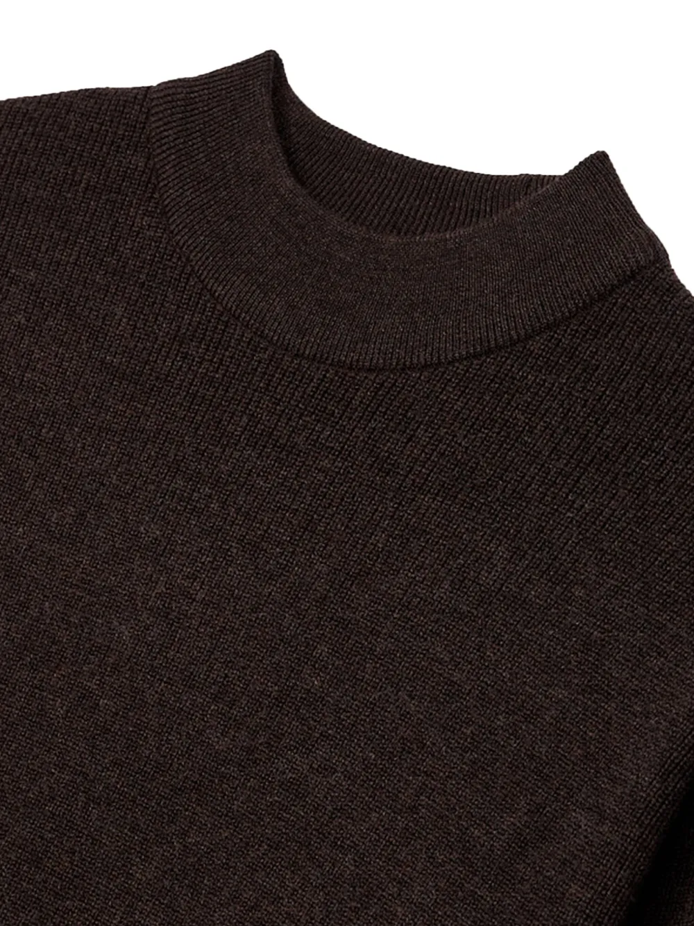 Man On The Boon. Trui met gedrapeerde hals Bruin