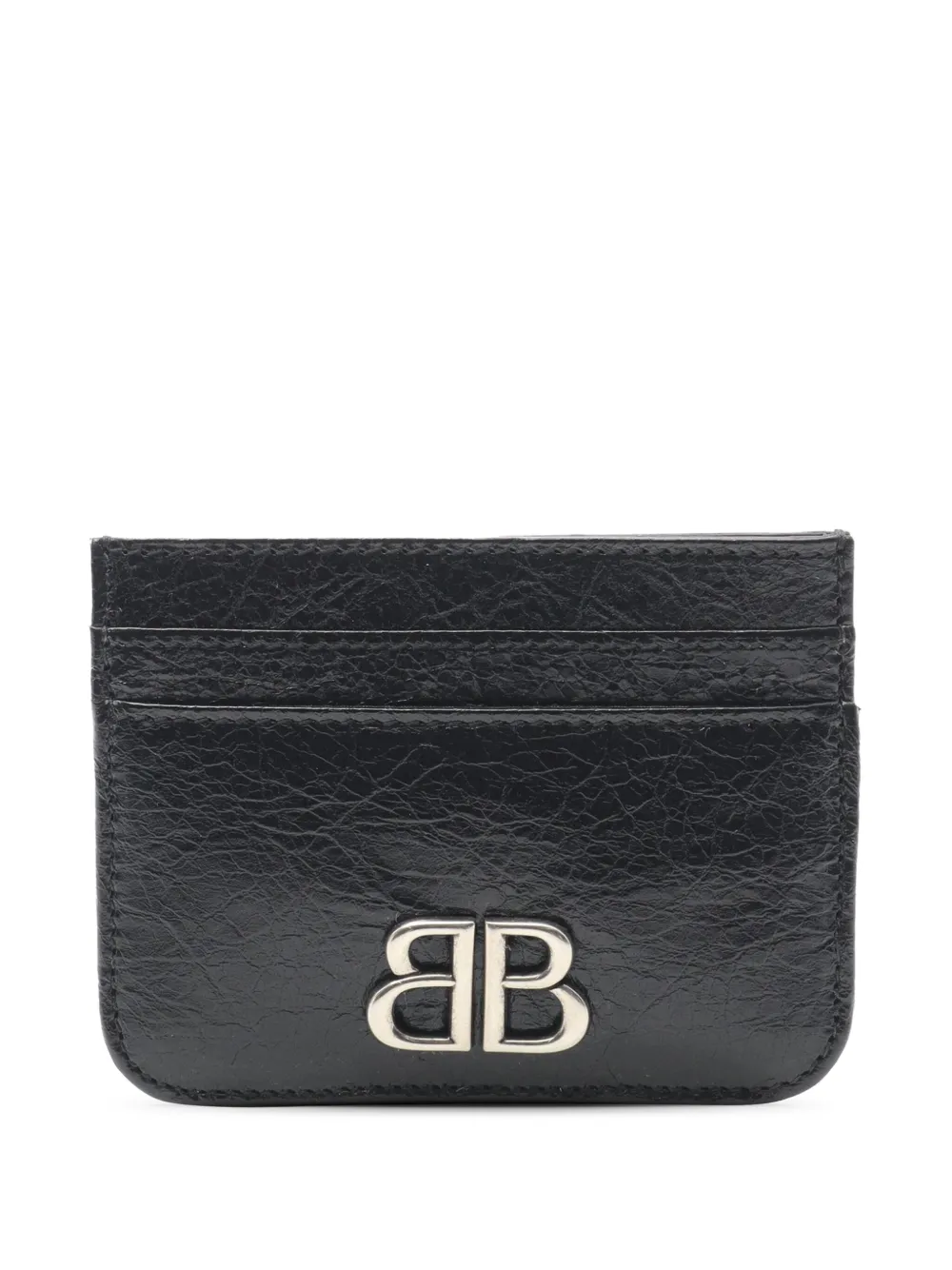 Balenciaga Pre-Owned 2010-2025 レザー モナコ カードケース - ブラック