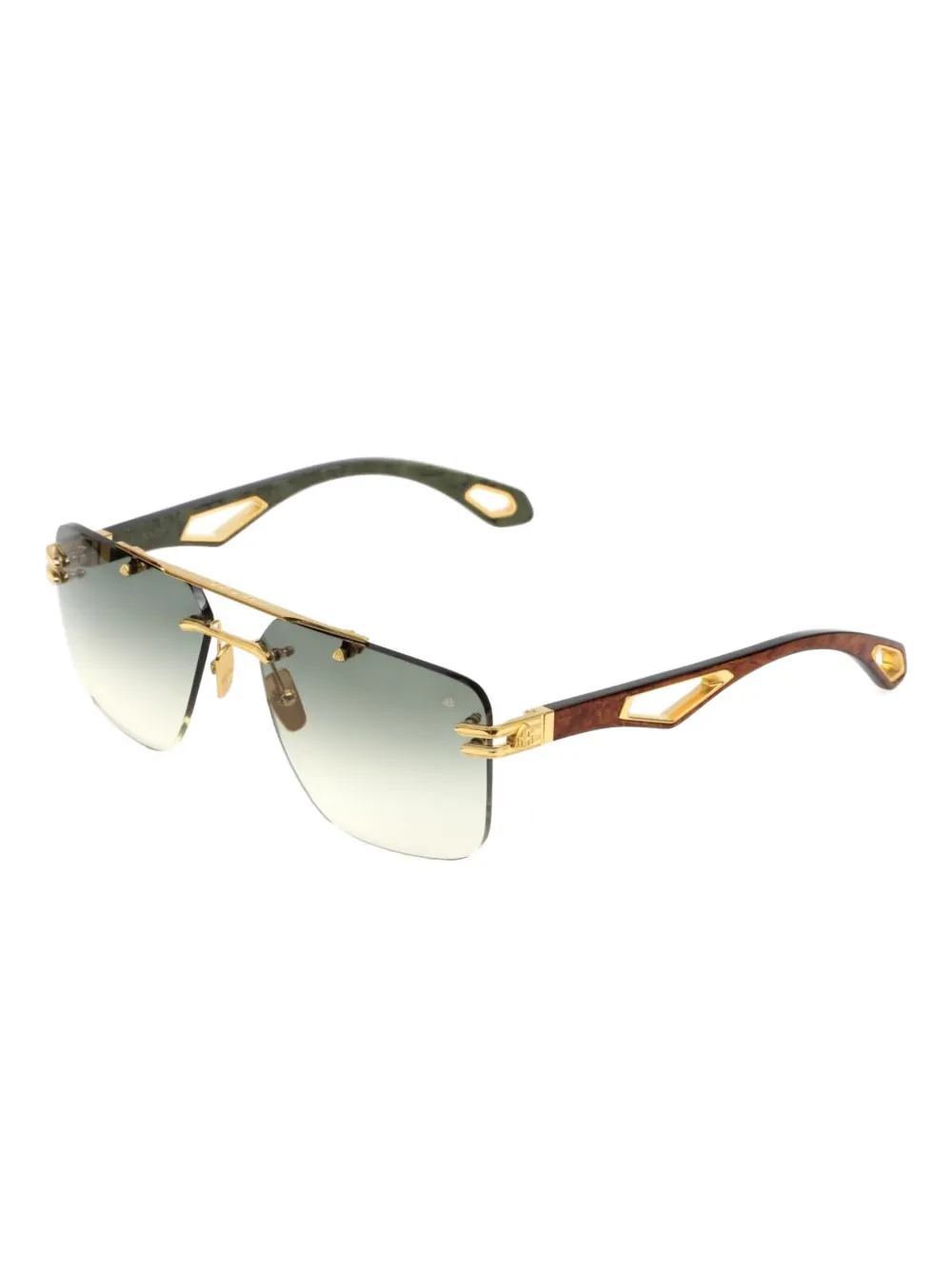 Maybach eyewear The President zonnebril met geometrisch montuur - Bruin