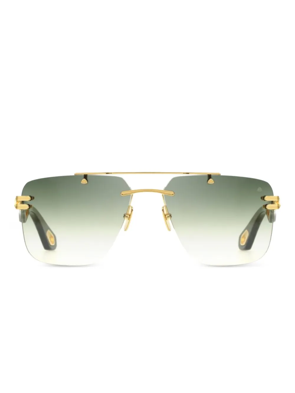 Maybach eyewear The President ジオメトリックフレーム サングラス - ブラウン