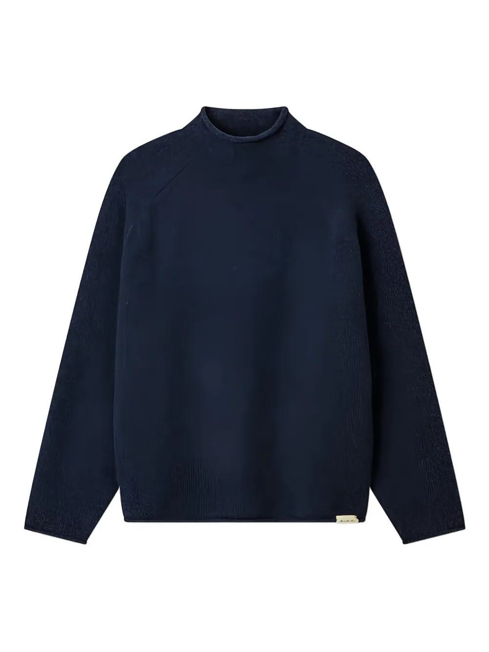 Man On The Boon. Roll Neck Knit Sweater In Blue