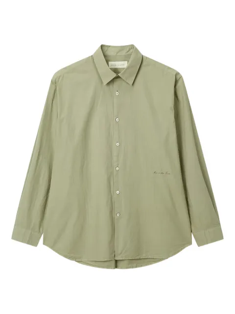 Man On The Boon. garment-washed poplin shirt