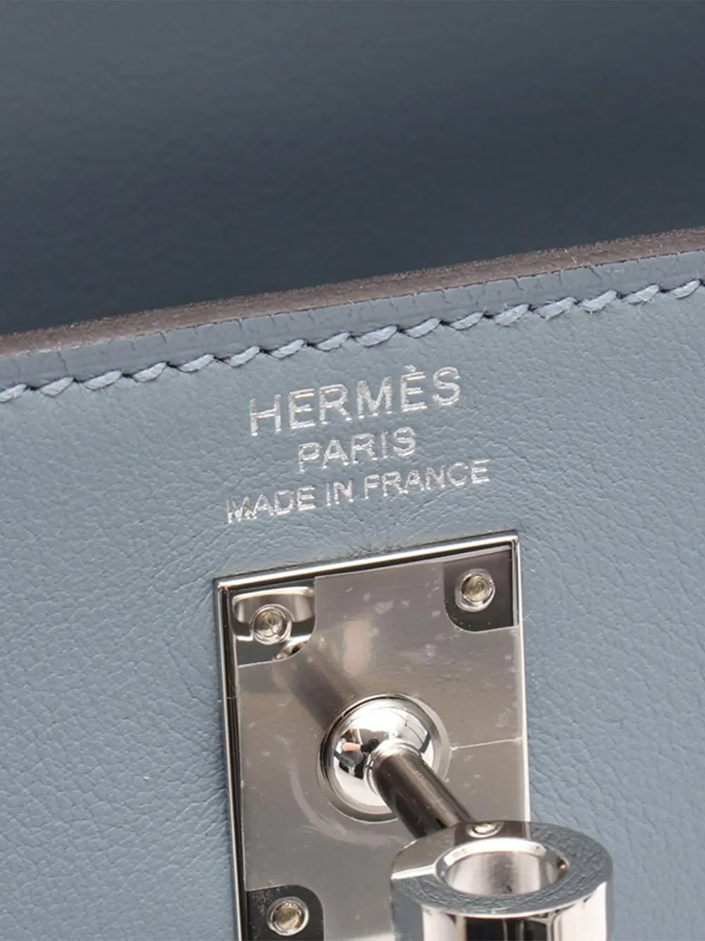 Pre-owned Hermes 2025 Veau Swift Kelly Ii Retourne 25 Handbag In Blue