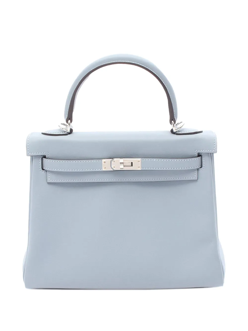 Pre-owned Hermes 2025 Veau Swift Kelly Ii Retourne 25 Handbag In Blue